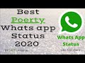 Whats app status poetry 2020  heart touching  best mashup of poetry  urduhindi