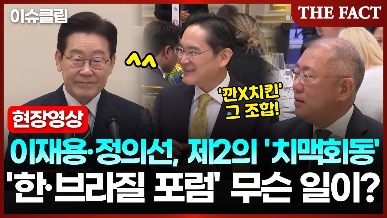 이재용·정의선 '치맥회동' 버프, 이번에도?! 이재명·룰라 대통령 '한·브라질 포럼' 보니 [이슈클립]