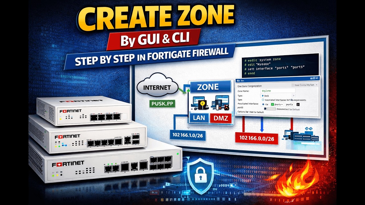 Create Zone by using GUI & CLI in FortiGate Firewall - YouTube