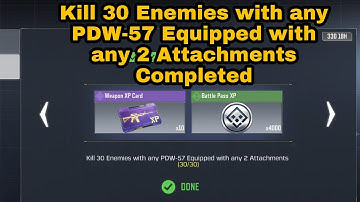 Kill 30 Enemies with any PDW - 57 Equipped with any 2 Attachments | Run & Gun COD Mobile