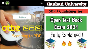 SOP/Guidelines & Instructions of Open Text Book Exam Gauhati University || GU Online Exam 2021