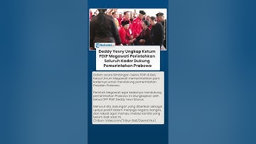 MENGEJUTKAN! Deddy Yevry Ungkap Ketum PDIP Megawati Perintahkan Seluruh Kader Dukung Prabowo