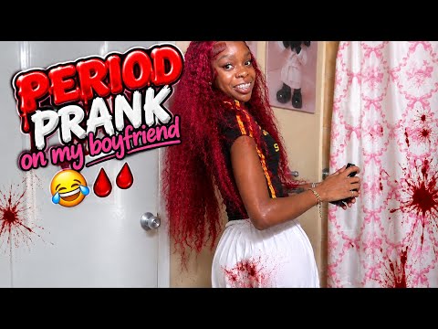 "PERIOD BLOOD PRANK " ON MY BOYFRIEND 😂 * HILARIOUS* !