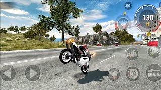Xtreme Motorbike Gameplay - White Superbike Stunts Racing Game Android IOS screenshot 5