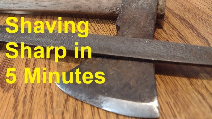 How To Sharpen an Axe or Hatchet or Cleaver on a Sharpening Stone