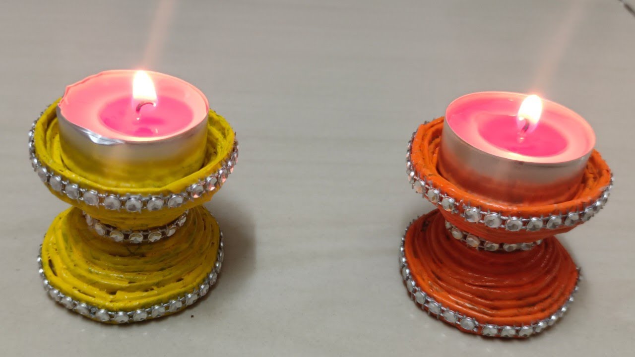 Diy diya stand from newspaper | 9 days 9 videos 3/9