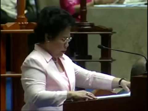 Miriam DEFENSOR Santiago's Martial Law Speech - (Part 1 of 2)