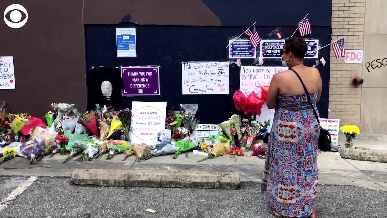 WEB EXTRA: John Lewis Memorial At Mural