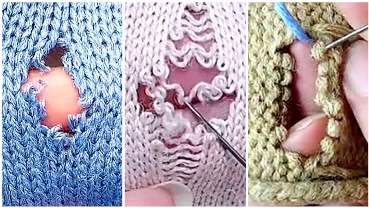 3 Great Ways to Repair Holes in Knitted Sweaters at Home Yourself 💎 ...