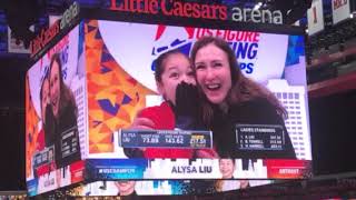 Alysa Liu Reacts to her score at #USChamps19