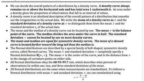 2.2 Normal Distribution Notes (Video)