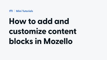 How to create and customize website content blocks using Mozello