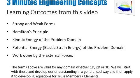 Introduction to Finite Element Methods (FEM) - Part 5 - Truss FEM Formulation - Weak Form Basics