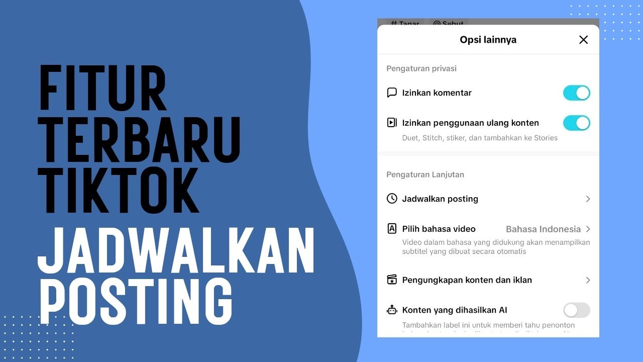 Fitur terbaru tiktok jadwalkan posting 
