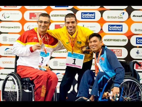Men's 50m Freestyle S5 | Victory Ceremony | 2015 IPC Swimming World Championships Glasgow