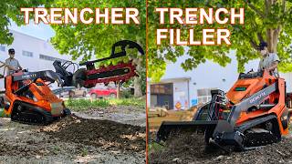 Derette XC1100’s 'Power Couple'---A pro-grade trencher and trench filler combo