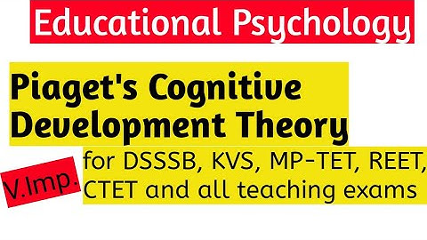 Jean Piaget theory of Cognitive Development for DSSSB,KVS,CTET MP-TET,REET,PS-TET