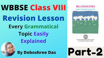 WBBSE Class VIII English Revision Lesson (Part 2)