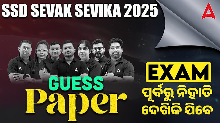 🔥SSD Sevak Sevika Guess Paper | SSD Sevak Sevaika Expected Paper 2025 | Adda247 Odia
