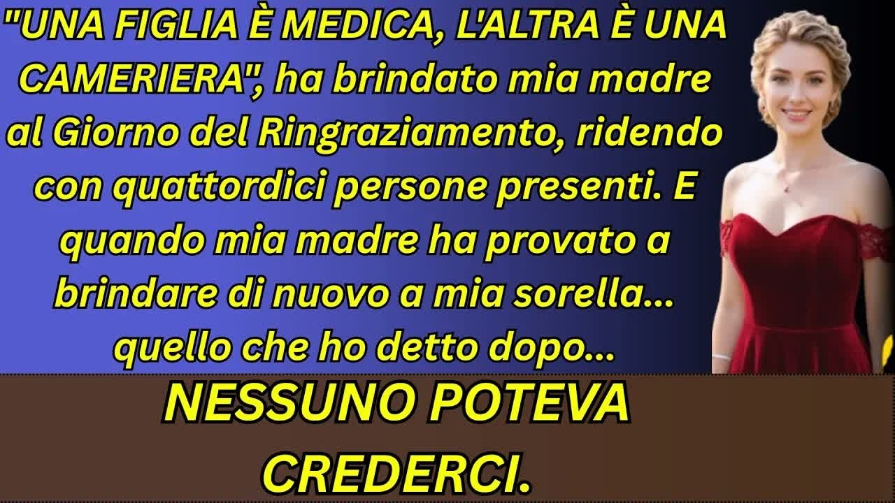 Il profumo del tacchino si mescolava alle risate finte dei loro amici. Ero di nuovo lì, con il grembiule bianco inamidato che mia madre mi aveva imposto, pronta a servire le persone che...