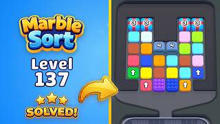 🔴 Marble Sort! - Color Puzzle | Hard Level 137 Walkthrough & Solution 🧩