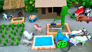 DIY how to make cow shed | house of animals | horse house – cow shed | mini hand pump |woodwork #24