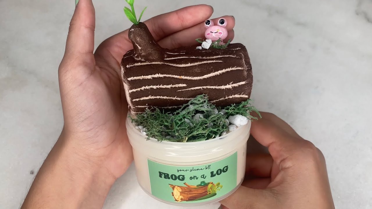 Your slime bff- frog on a log review!🪵 🐸