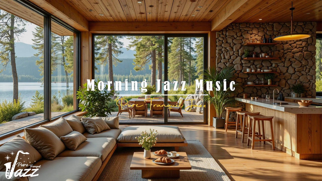 Утренняя джазовая музыка в уютной кухонной атмосфере для позитивной энергии | Нежный джаз у озера