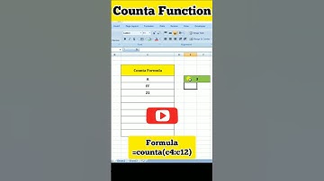 How to use Counta formula in excel | Counta function in excel #shorts #youtubeshorts #exceltutorial