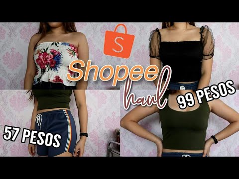 shopee try on clothing haul (Php 500 for 7 items?? + what bras to use?) 💖 | Philippines