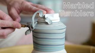 Making a Matching Set of Marbled Tumblers
