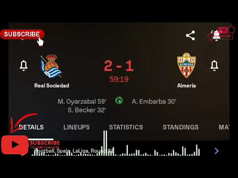Gol de Mikel Oyarzabal, Real Sociedad vs Almería (2-1) Todos los goles y resumen ampliado