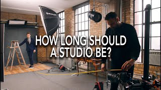 How long does a studio need to be for full length portraits?