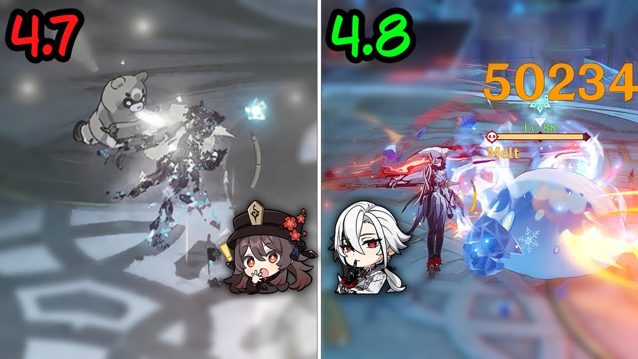 Forsaken Rift 4.8 Update Comparison - Diluc, Hu Tao, and Arlechino Mono ...