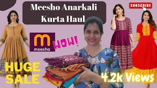 😱Meesho Casual Anarkali kurtis haul || Under Rs 350❤ || Everyday Long Anarkali kurtis💃