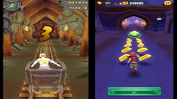 Jumanji : Epic Run VS Temple Run 2 Android iOS Gameplay || 2 Games on Single Screen #3