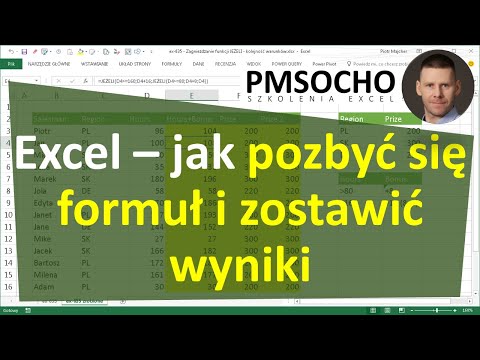 Wideo: Jak Usunąć Formułę W Excelu?