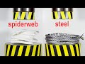 HYDRAULIC PRESS VS SPIDER WEB ROPE