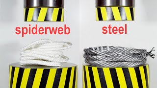 HYDRAULIC PRESS VS SPIDER WEB ROPE