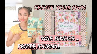 WAR BINDER PRAYER JOURNAL SETUP How to Make Your Own DIY Faith Journal | Ideas and Flip Through