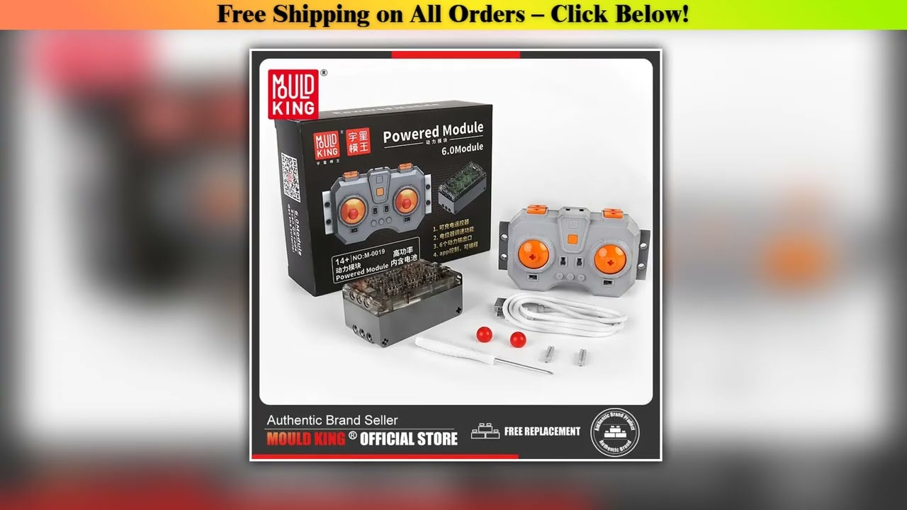 MOULD KING Motor Build Kit Technical Car Accessoires 60 Fast Speed Charging Powered Module Building