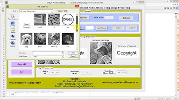 Image Watermarking using DWT and DCT with Compression and Noise Attack Matlab Source Code