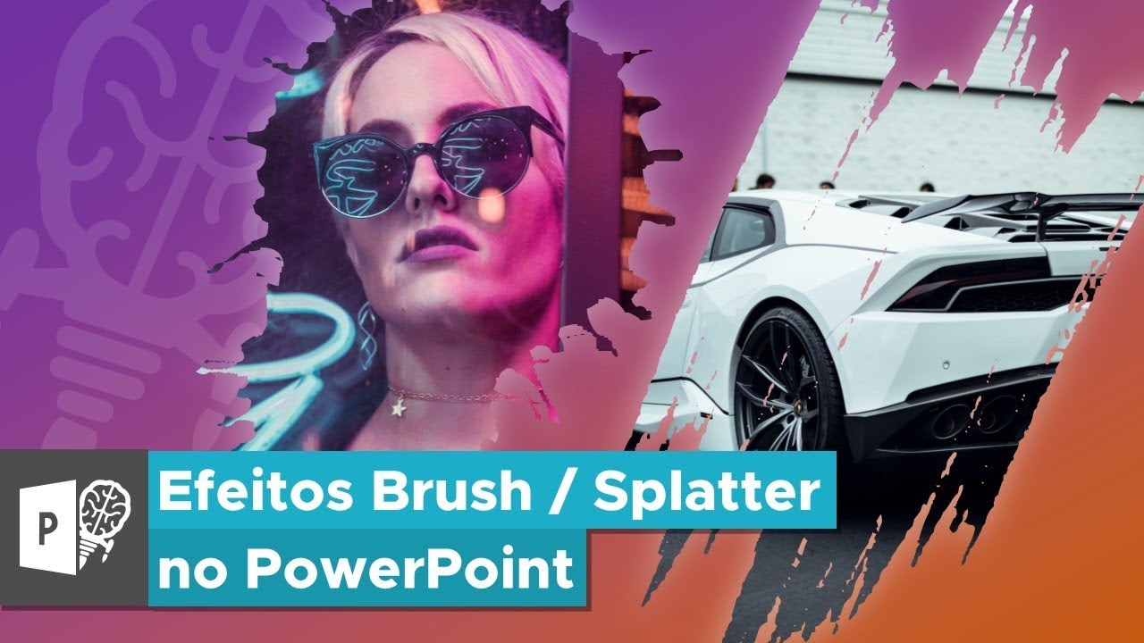 Como criar efeito Brush e Splatter no PowerPoint - YouTube