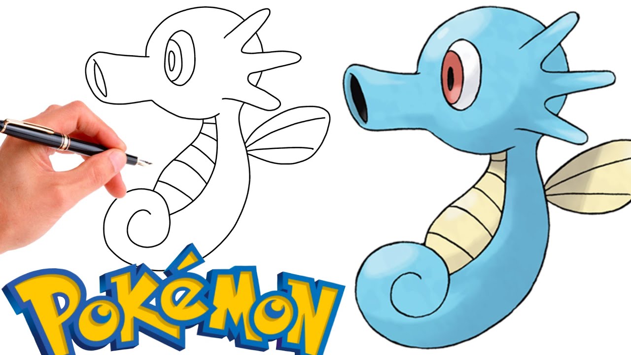 How To Draw HORSEA POKEMON #116 | Generation 1 - YouTube
