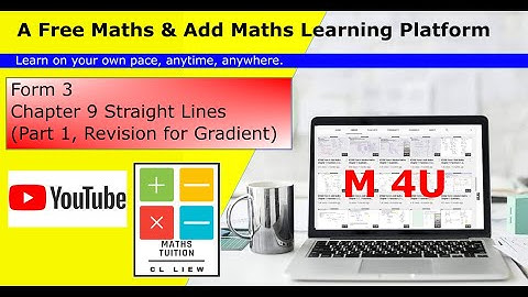 KSSM Form 3 Chapter 9 Straight Lines (Part 1, Revision for gradient)