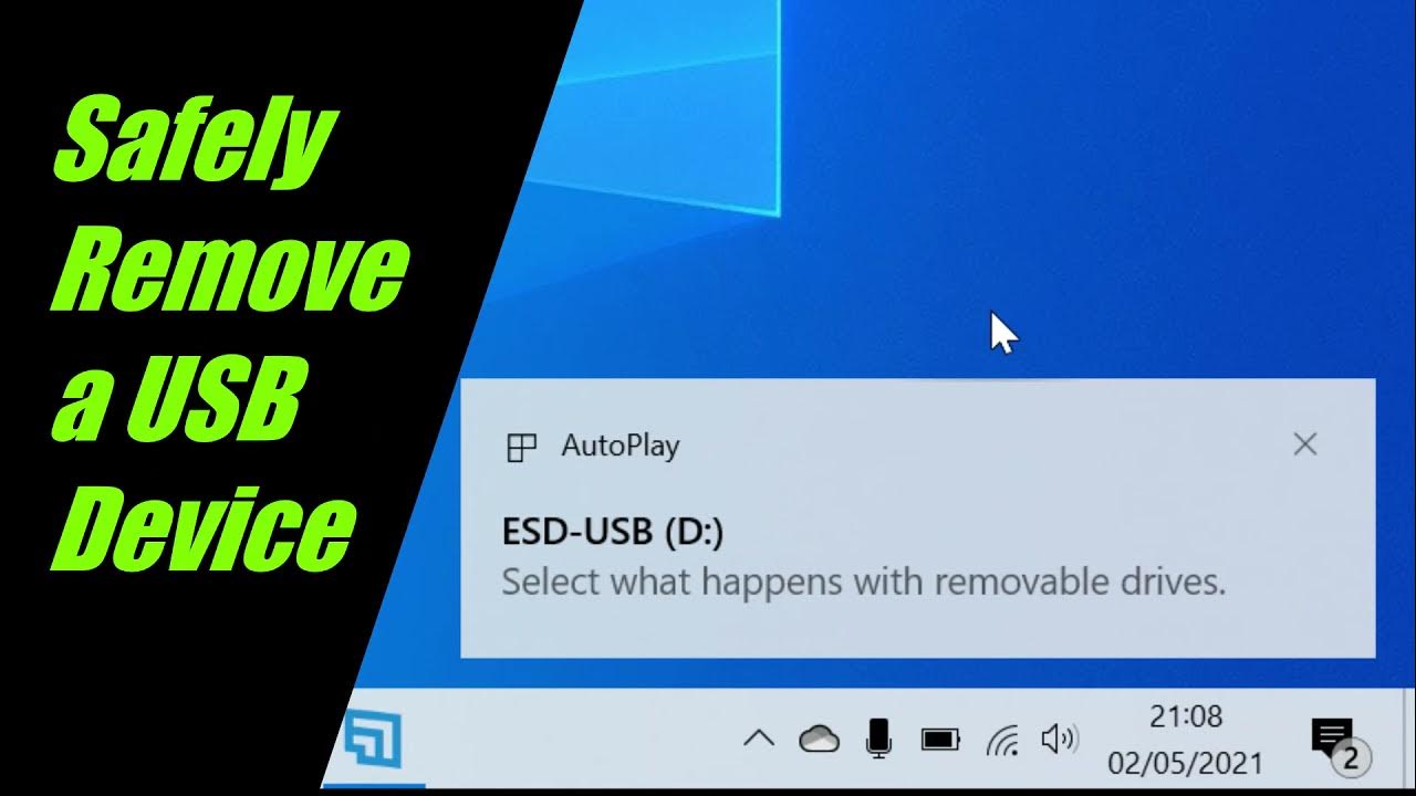 How to safely remove a USB device YouTube