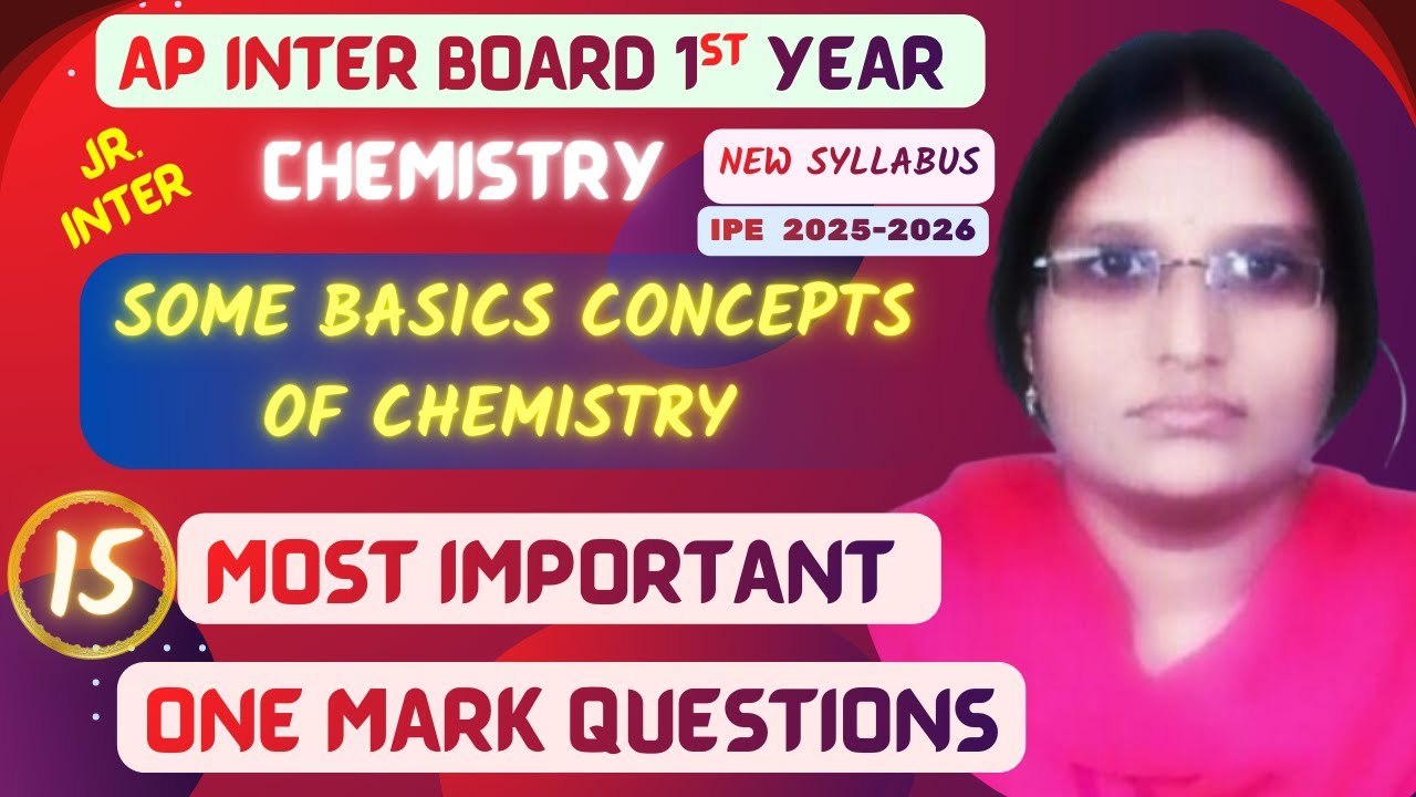 Some Basic Concepts of Chemistry | Important One Mark questions | IPE 1st year | New syllabus 2026 |