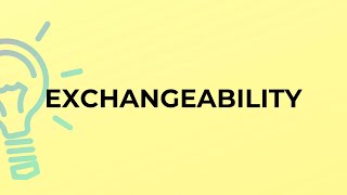 What is the meaning of the word EXCHANGEABILITY?