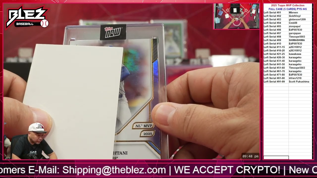 2025 Topps MVP Collection FULL CASE BREAK Pick Your Serial #45