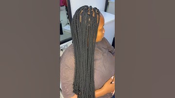 Yarn twists on natural hair